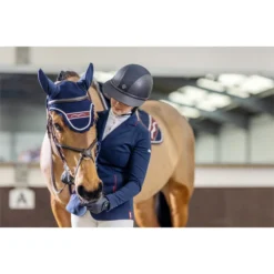 2022 Charles Owen SP8 Plus Leather Look Sparkly Helmet SP8PLUS2022 - Navy Colour Navy -Ariat Shop 5466 Copy20of20G0A0088.700x700