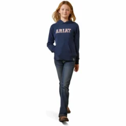 2023 Ariat Junior 3D Logo 2.0 Hoodie 10043381 - Navy / Red -Ariat Shop 5847 202320Ariat20Junior203D20Logo202.020Hoodie201004338120 20Navy20Red20Front.700x700