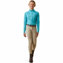 2023 Ariat Junior Sunstopper 2.0 1/4 Zip Baselayer 10043604 - Maui Blue Colour Maui Blue -Ariat Shop 5851 202320Ariat20Junior20Sunstopper202.0201420Zip20Baselayer201004360420 20Maui20Blue20Front.700x700
