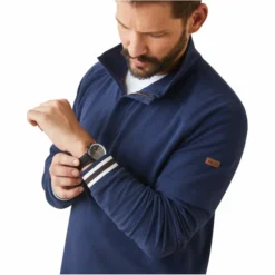 2023 Ariat Mens Portola 1/2 Zip Sweatshirt 10043783 - Navy -Ariat Shop 5859 10043783 01.700x700