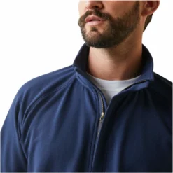 2023 Ariat Mens Portola 1/2 Zip Sweatshirt 10043783 - Navy -Ariat Shop 5859 10043783 02.700x700
