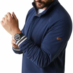 2023 Ariat Mens Portola 1/2 Zip Sweatshirt 10043783 - Navy -Ariat Shop 5859 10043783 03.700x700