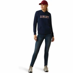 2023 Ariat Womens 3D Logo 2.0 Hoodie 10043320 - Navy / Red -Ariat Shop 5860 10043320 full.700x700