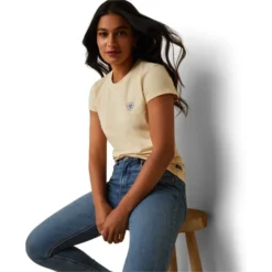 2023 Ariat Womens Varsity Camo T-Shirt 10043733 - Primrose Yellow -Ariat Shop 5881 202320Ariat20Womens20Varsity20Camo20T Shirt201004373320 20Primrose20Yellow20Front201.700x700