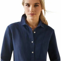 2023 Ariat Womens Cazadero Blouse 10043899 - Navy -Ariat Shop 5886 10043899 05.700x700