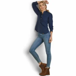 2023 Ariat Womens Cazadero Blouse 10043899 - Navy -Ariat Shop 5886 10043899 full.700x700