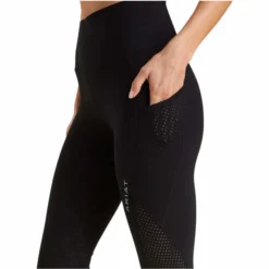 2023 Ariat Womens Breathe Eos Half Grip Recycled Materials Tights 10043401 - Black Colour Black -Ariat Shop 5891 10043401 02.700x700