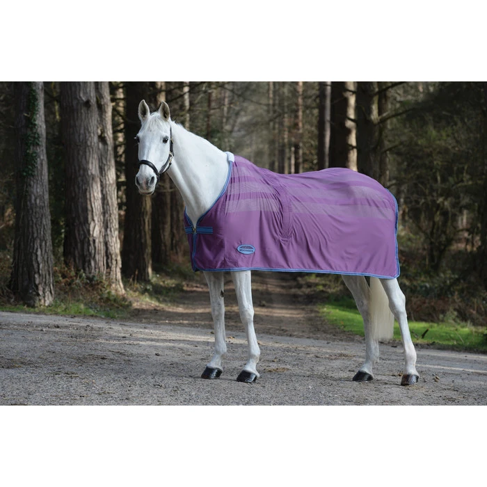 2023 Weatherbeeta Scrim Cooler Standard Neck 1001896046 - Violet / Blue 3 2023 Weatherbeeta Scrim Cooler Standard Neck 1001896046 - Violet / Blue - Image 3