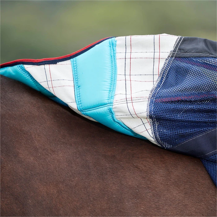 2023 Weatherbeeta Breeze Fly Rug With FREE Fly Mask WFRFM1 - White / Navy 7 2023 Weatherbeeta Breeze Fly Rug With FREE Fly Mask WFRFM1 - White / Navy - Image 7