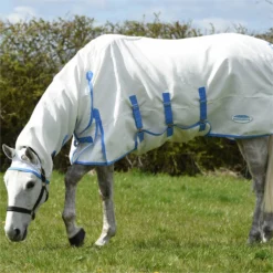 2023 Weatherbeeta Sweet Itch Shield Fly Rug With FREE Fly Mask WFRFM3 - White / Blue / Navy -Ariat Shop 6372 202220Weatherbeeta20Sweet20Itch20Shield20Combo20Neck20100620920 20White2020Blue2010062092022.700x700