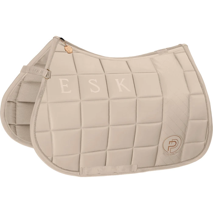 2023 Eskadron Platinum Big Square Faux Leather Saddle Cloth 212539565030 - Tan Taupe Colour Tan Taupe 2 2023 Eskadron Platinum Big Square Faux Leather Saddle Cloth 212539565030 - Tan Taupe Colour Tan Taupe - Image 2