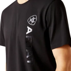 2023 Ariat Mens Vertical Logo T-Shirt 10046108 - Black Colour Black -Ariat Shop 6533 202320Ariat20Mens20Vertical20Logo20T Shirt201004610820 20Black204.700x700