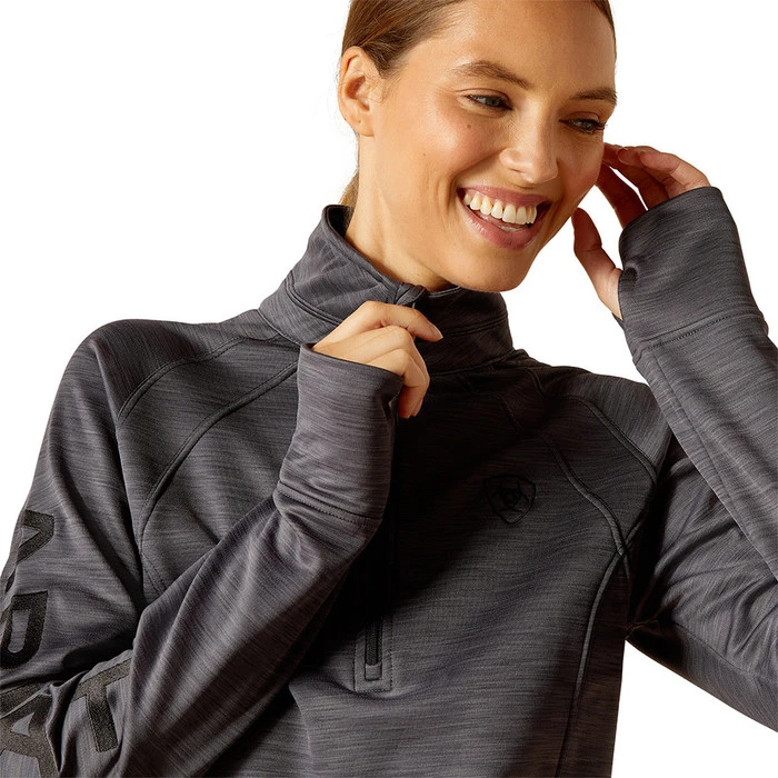 2023 Ariat Womens Tek Team 1/2 Zip Sweatshirt 1004670 - Ebony Colour Ebony 3 2023 Ariat Womens Tek Team 1/2 Zip Sweatshirt 1004670 - Ebony Colour Ebony - Image 3