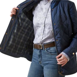2023 Ariat Womens Woodside Jacket 10046060 - Navy Colour Navy -Ariat Shop 6588 202320Ariat20Womens20Woodside20Jacket201004606020 20Navy206.700x700