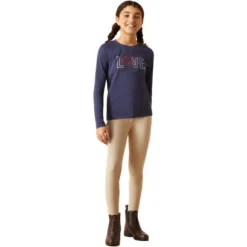 2023 Ariat Junior Love Long Sleeve T-Shirt 10046496 - Navy Heather -Ariat Shop 6591 202320Ariat20Junior20Love20Long20Sleeve20T Shirt201004649620 20Navy20Heather203.700x700