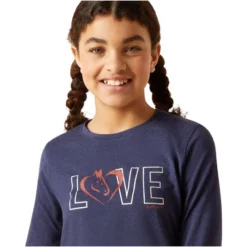 2023 Ariat Junior Love Long Sleeve T-Shirt 10046496 - Navy Heather -Ariat Shop 6591 202320Ariat20Junior20Love20Long20Sleeve20T Shirt201004649620 20Navy20Heather204.700x700