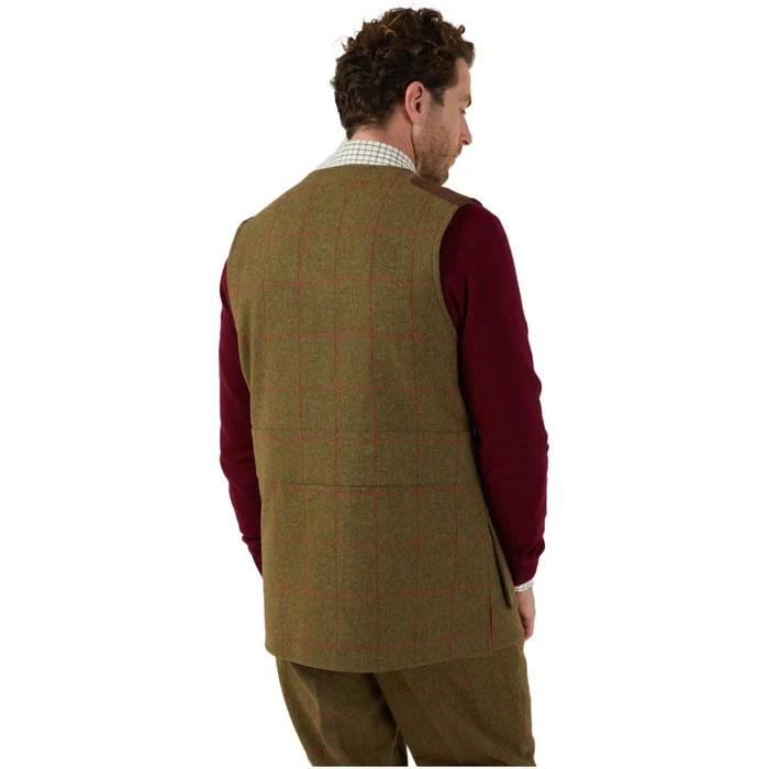 2023 Alan Paine Mens Combrook Tweed Gilet COMGWCT - Sage Colour Sage 2 2023 Alan Paine Mens Combrook Tweed Gilet COMGWCT - Sage Colour Sage - Image 2