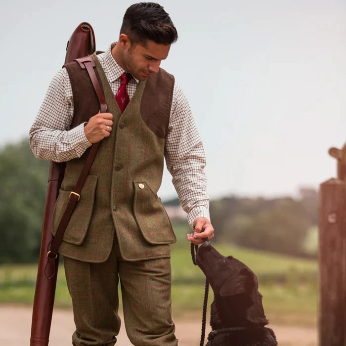 2023 Alan Paine Mens Combrook Tweed Gilet COMGWCT - Sage Colour Sage 7 2023 Alan Paine Mens Combrook Tweed Gilet COMGWCT - Sage Colour Sage - Image 7