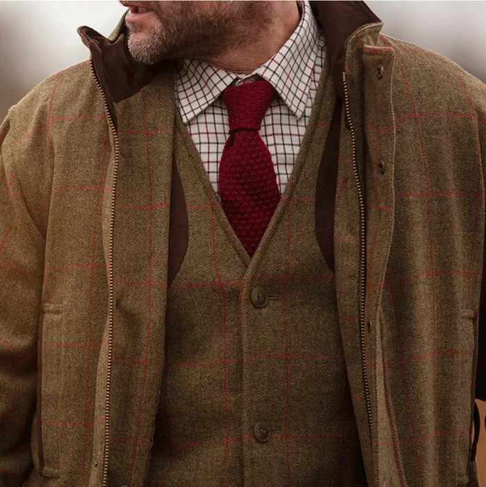 2023 Alan Paine Mens Combrook Tweed Gilet COMGWCT - Sage Colour Sage 6 2023 Alan Paine Mens Combrook Tweed Gilet COMGWCT - Sage Colour Sage - Image 6