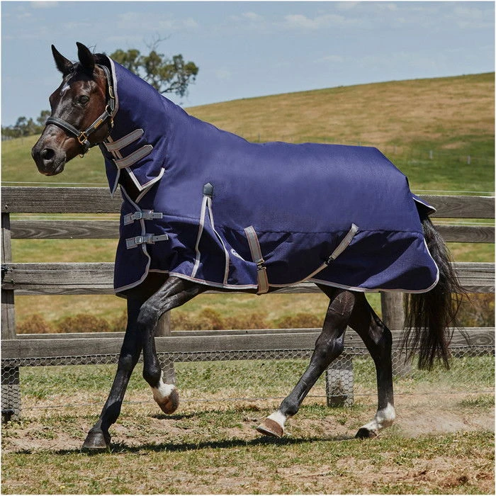 2022 Weatherbeeta Comfitec Essential Lite Plus Combo Neck Turnout Rug - Navy / Silver 1 2022 Weatherbeeta Comfitec Essential Lite Plus Combo Neck Turnout Rug - Navy / Silver
