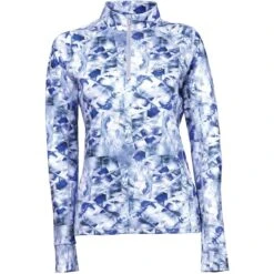 2022 Dublin Womens Sapphire Print Long Sleeve Top 1010959023 - Silver