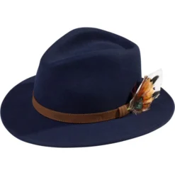 2023 Alan Paine Mens Richmond Felt Hat RICGFEL - Navy Colour Navy