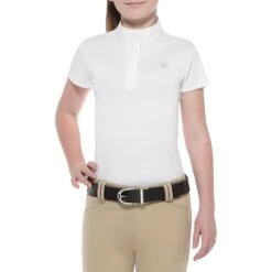 Ariat Girls Aptos Show Shirt White