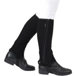 Dublin Childrens Easy-Care Half Chaps II Black
