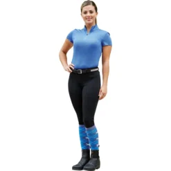 Dublin Womens Performance Flex Knee Patch Riding Tights 5927 - Black Colour Black