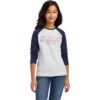 2022 Ariat Junior Varsity Long Sleeve Top 10041248 - Navy / Heather Grey