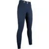 2022 HKM Womens Monaco Crystal Sili Full Seat Riding Breeches 13226 - Deep Blue