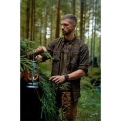 2022 Harkila Mens Pajala Shirt 140102038 - Green / Brown -Ariat Shop Harkila Mens Pajala Shirt Green Brown C.700x700