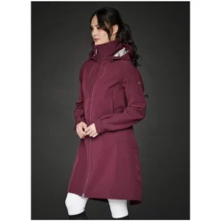 2022 Mountain Horse Stella Softshell Parka 33250 - Burgundy Colour Burgundy -Ariat Shop STELLA20SOFTSHELL20PARKA20BUGUNDY20SIDE.700x700