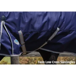 2022 Weatherbeeta Comfitec Essential Medium Standard Neck Turnout Rug - Navy / Silver / Red -Ariat Shop Weatherbeeta Comfitec Essential Combo Neck Heavy Navy Silver 3.700x700