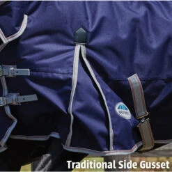 2022 Weatherbeeta Comfitec Essential Heavy Combo Neck Turnout Rug - Navy / Silver -Ariat Shop Weatherbeeta Comfitec Essential Combo Neck Heavy Navy Silver 4.700x700 1