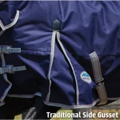 2022 Weatherbeeta Comfitec Essential Medium Standard Neck Turnout Rug - Navy / Silver / Red -Ariat Shop Weatherbeeta Comfitec Essential Combo Neck Heavy Navy Silver 4.700x700