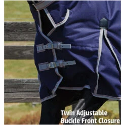 2022 Weatherbeeta Comfitec Essential Heavy Combo Neck Turnout Rug - Navy / Silver -Ariat Shop Weatherbeeta Comfitec Essential Combo Neck Heavy Navy Silver 5.700x700 1