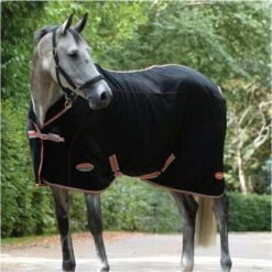 2022 Weatherbeeta Therapy-Tec Standard Neck Fleece Rug 812725 - Black / Silver / Red