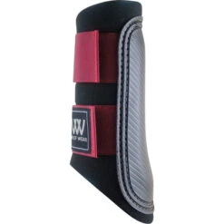 Woof Wear Club Brushing Boots - Black / Shiraz Colour Black/Shiraz