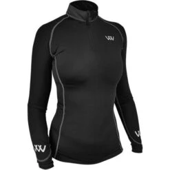 Woof Wear Womens Performance Riding Shirt WA0001 - Black Colour Black