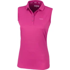 2023 Pikeur Womens Jarla Sleeveless Polo Shirt 322600 230 740 - Hot Pink Colour Hot Pink